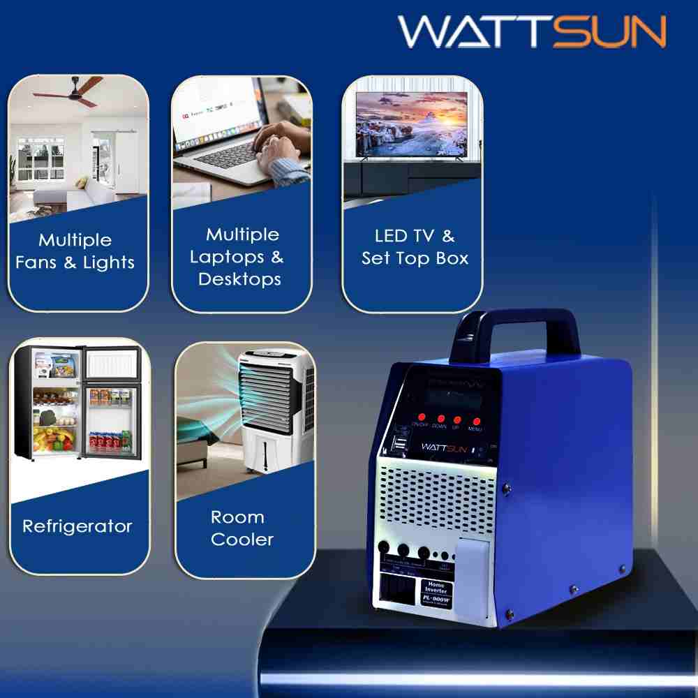 86Ah, 1 kva Portable Inverter for Home with Inbuilt Lithium Battery, PL-900W-XL